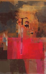 Linbanor, 2014, Collage på papper av David McConochie