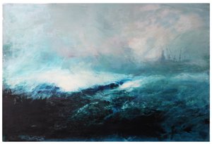 Seascape; 2015 Mixed Media på träpanel