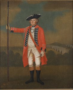 Porträtt av en brittisk infanteriofficer, ca 1740-50