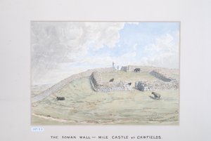 The Roman Wall - Mile Castle at Cawfields, 1880-89 (wc på papper) av David Mossman
