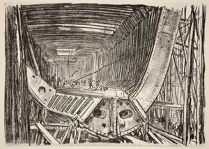 Bygga ett standardfartyg, illustration från "The Western Front", utgiven av Country Life Ltd