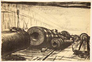 Några stora kanoner, illustration från "The Western Front", utgiven av Country Life Ltd