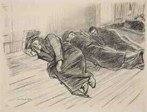 Gående skadade som sover på däck, illustration från "The Western Front", utgiven av Country Life Ltd