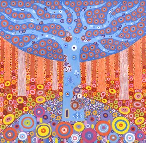 Kaleidoforest, 2018 (akryl på duk)