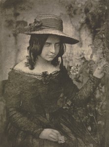 Kameraarbete: Girl in Straw Hat, 1912. Skapare: David Octavius Hill, Robert Adamson.
