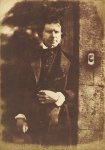 David Octavius Hill vid porten till Rock House, Edinburgh, 1843-1847. Skapare: David Octavius Hill, Robert Adamson.
