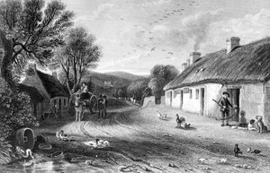 Burns Cottage, illustration från 