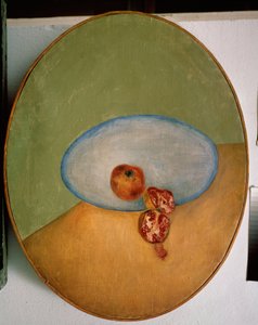 Stilleben med granatäpplen. Målning av David Petrovich Sterenberg (1881-1948), olja på duk