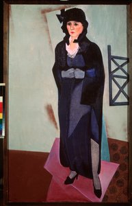 Porträtt av konstnärens fru. Målning av David Petrovich Sterenberg (1881-1948), olja på duk