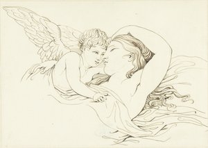 Liggande Venus med Amor