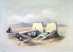 "Tempelet Wady Saboua, Nubia", 1800-talet av David Roberts, Louis Haghe