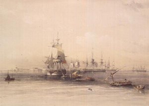 Approach to Alexandria, från "Egypt and Nubia", Vol.3 (litho) av David Roberts