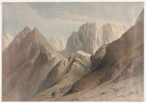 Bestigning av den nedre delen av Sinai av David Roberts