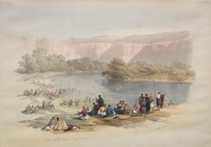 Jordaniens stränder, 1839. av David Roberts