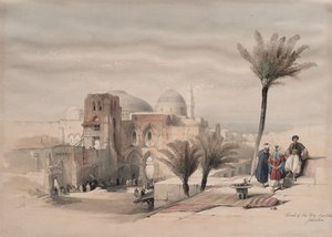 Heliga gravens kyrka, Jerusalem, 1839. av David Roberts