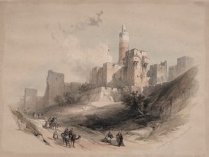 Citadellet i Jerusalem, utan murarna, Davids torn av David Roberts
