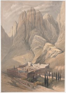 S:ta Katarinaklostret med Mount Horeb av David Roberts