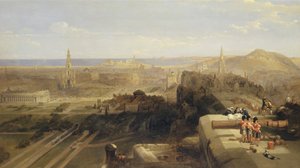 Edinburgh från slottet av David Roberts