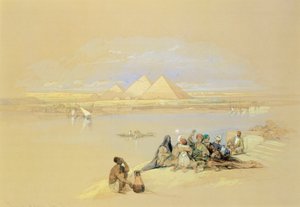 Egypten, Giza, pyramiderna, av David Roberts av David Roberts