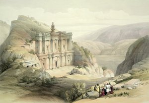 El Deir, Petra, 8 mars 1839, skylt 90 från volym III av 