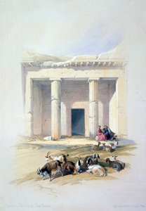 Ingången till Beni Hassans grotta, 1800-talet av David Roberts