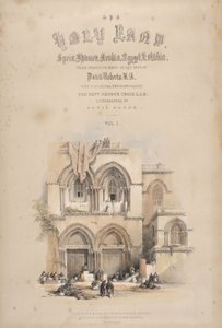 Ingången till Heliga graven, Jerusalem av David Roberts
