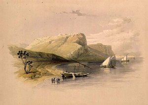 Fortress of Ibrim, Nubia, från "Egypt and Nubia", Vol.1 (litho) av David Roberts