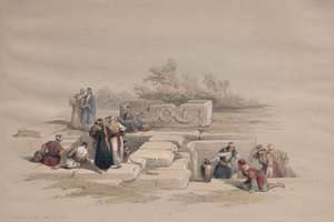 Fontän i Kana, 1839. av David Roberts