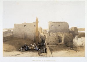 Stor ingång till Temple of Luxor (Luxor) i "The Holy Land", London 1849 av David Roberts