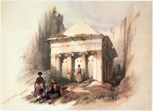 I det heliga landet: Jerusalem, Zacharias grav, Kidrondalen (gravyr) av David Roberts