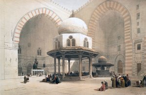 Interiör av moskén av Sultan al-Ghuri, Kairo, Egypten, 1800-talet av David Roberts