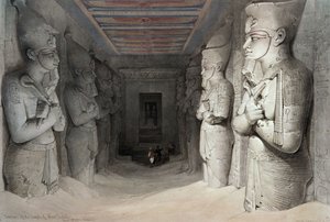 Interiör av Temple of Aboo Simbel, från 