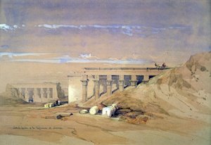 Sidovy av templet som kallas Typhonaeum i Dendera, Egypten, 1800-talet av David Roberts