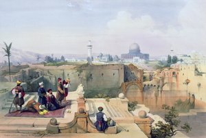 Omars moské som visar platsen för templet, plåt 8 från volym I av 