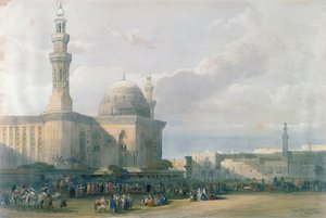 Sultan Hasans moské från Stora torget i Rumeyleh, Kairo, från Egypten och Nubien, Vol.3