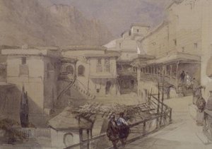 Mount Sinai (akvarell på papper) av David Roberts