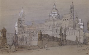 Palermos katedral, 1854 av David Roberts