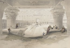 Portiken till templet i Edfu av David Roberts