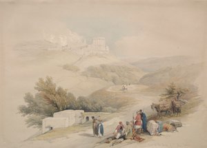 Ruinerna av kyrkan St. John Sabaste, 1839. av David Roberts