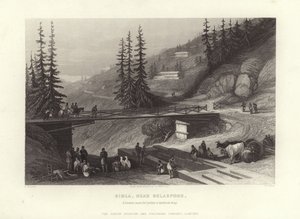 Simla, nära Belaspoor av David Roberts