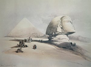 Sphynx i Giza. Litografi av David Roberts