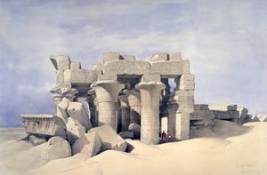 Sobek och Haroeris tempel vid Kom Ombo, 1800-talet av David Roberts