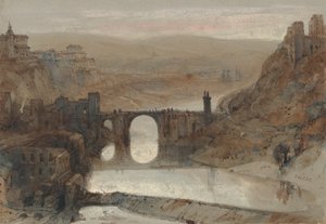 Bron i Toledo, nära Madrid, Spanien av David Roberts