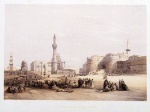Ingången till Kairos citadell (Kairo) - i "" Det heliga landet"" av David Roberts, London 1849 av David Roberts