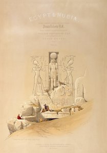 Ingången till Aboo Simbels stora tempel, Nubia, titelsidan för volym I av 