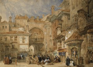 Porten till Viva Rambla, Granada, 1834 av David Roberts