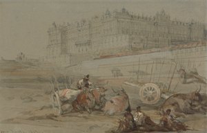 Kungliga palatset, Madrid, 1832 av David Roberts