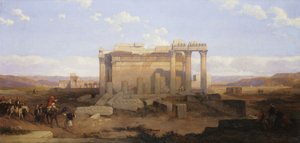 Ruinerna av det mindre templet i Baalbeck, av David Roberts