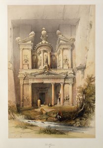 Skattkammaren - El Khasne, från "The Holy Land"-serien, 1842-1849 av David Roberts
