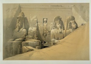 Det stora templet i Abu Simbel av David Roberts